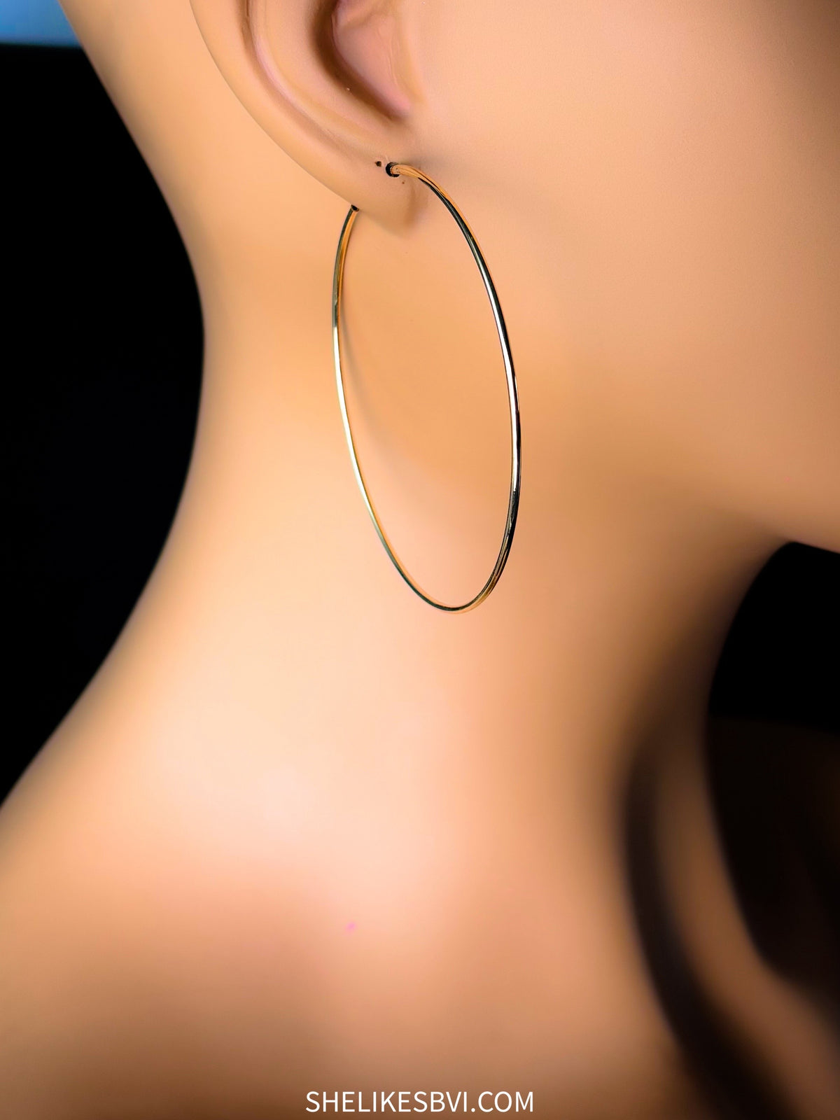 Infinity Medium Sized Gold Hoop Earrings