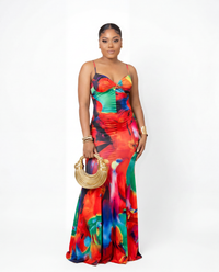 Multicolor Fusion Maxi Dress