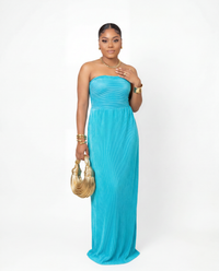 Beach Blue Cool Day Tube Maxi Dress