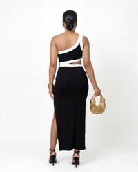 Black Noir Riviera Slit Maxi Dress