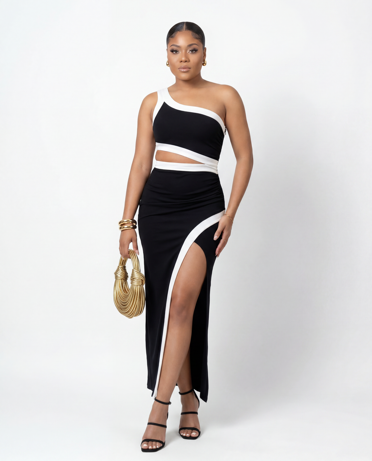 Black Noir Riviera Slit Maxi Dress