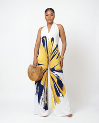 Flower & Flow White Halter Jumpsuit
