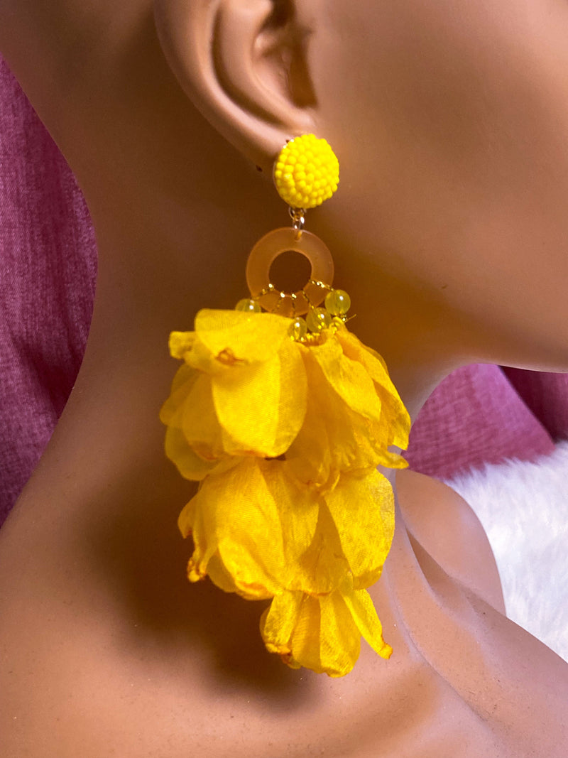Flying Petals Statement Earrings - 6 Colors