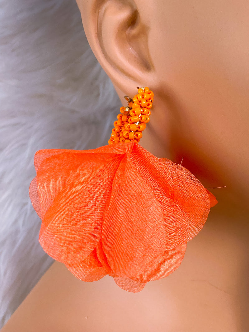 Flying Petals Statement Hoop Earrings - 2 Colors
