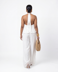 White Sands Chiffon Pants Set