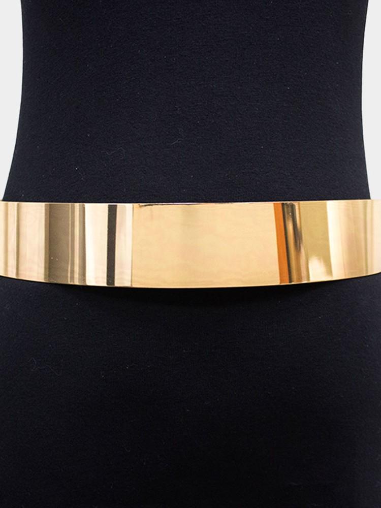Metal Bar WIDER Gold Belt-2 Colors