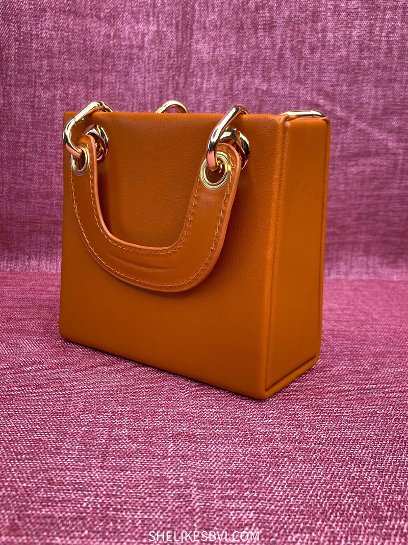 Mini Style Tan Brown Cross-body Hand Bag