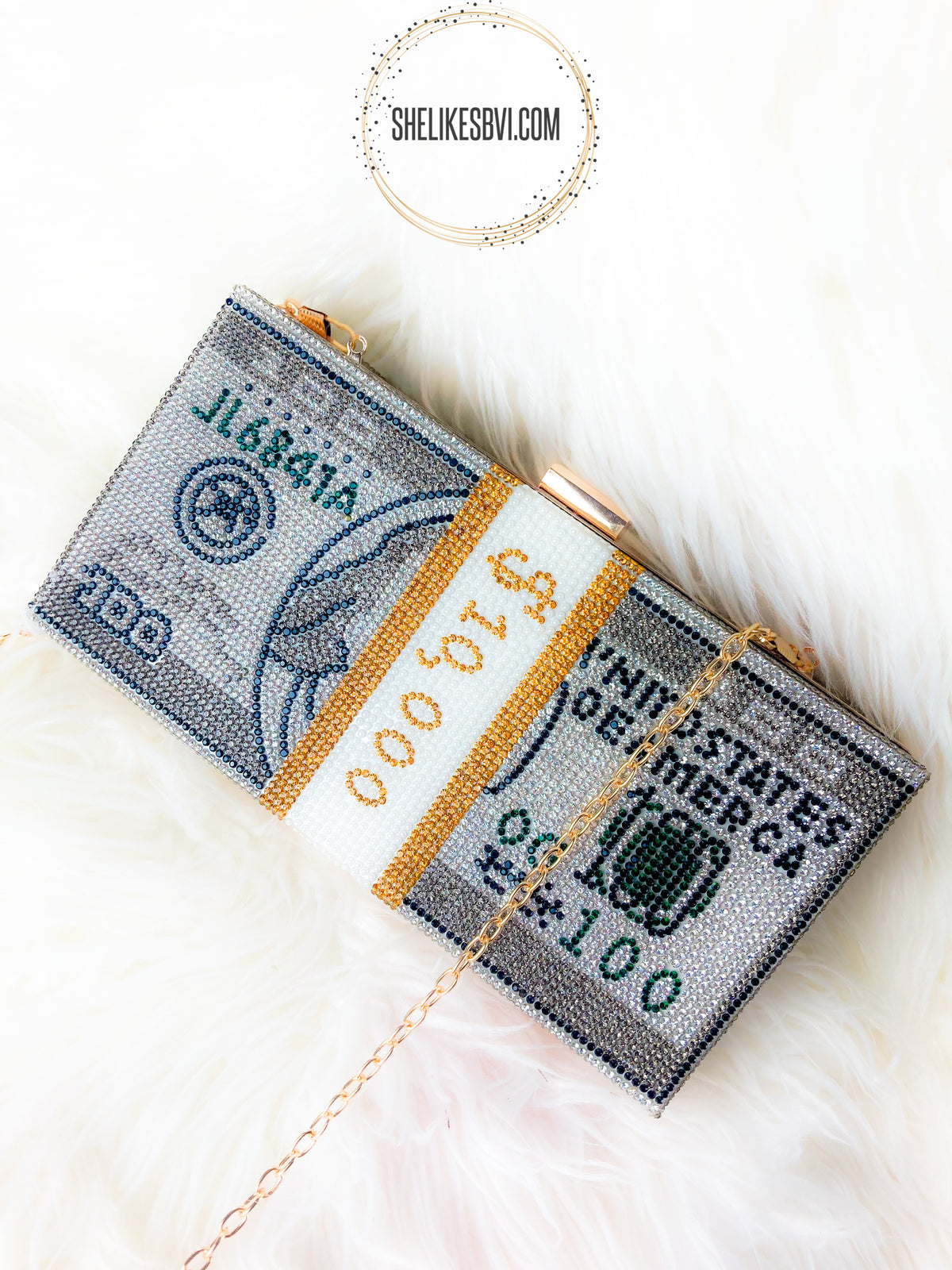 Silver Dollar Money Bag Cross-Body Bag