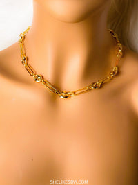 Space VI Legendary Link 18K Gold Plated Necklace
